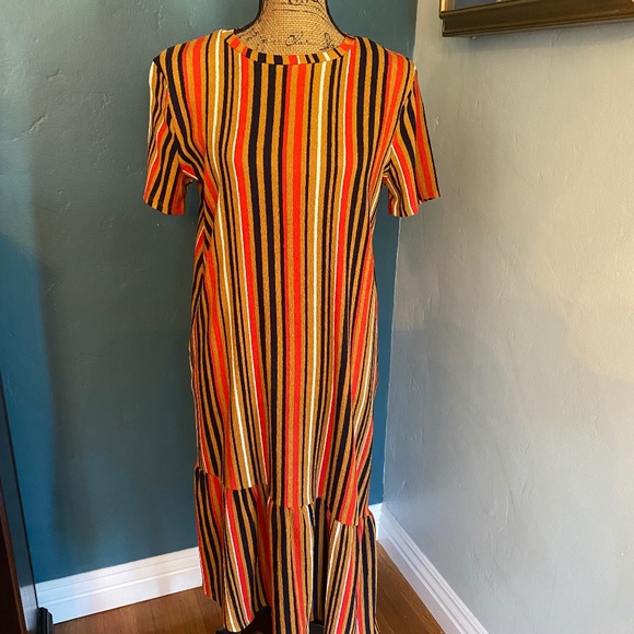 Zara Striped Dress M - Picture 1 of 1